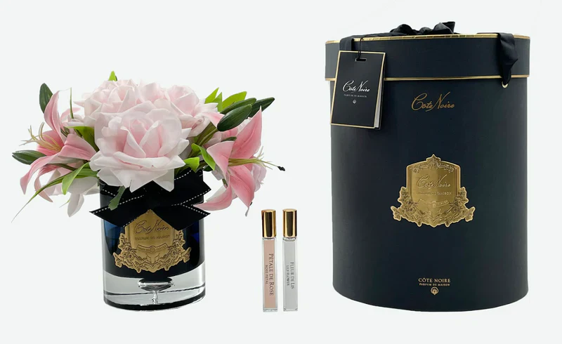 COTE NOIR GIGLI E ROSE DI LUSSO - ROSA - DISTINTIVO IN ORO - SCATOLA NERA