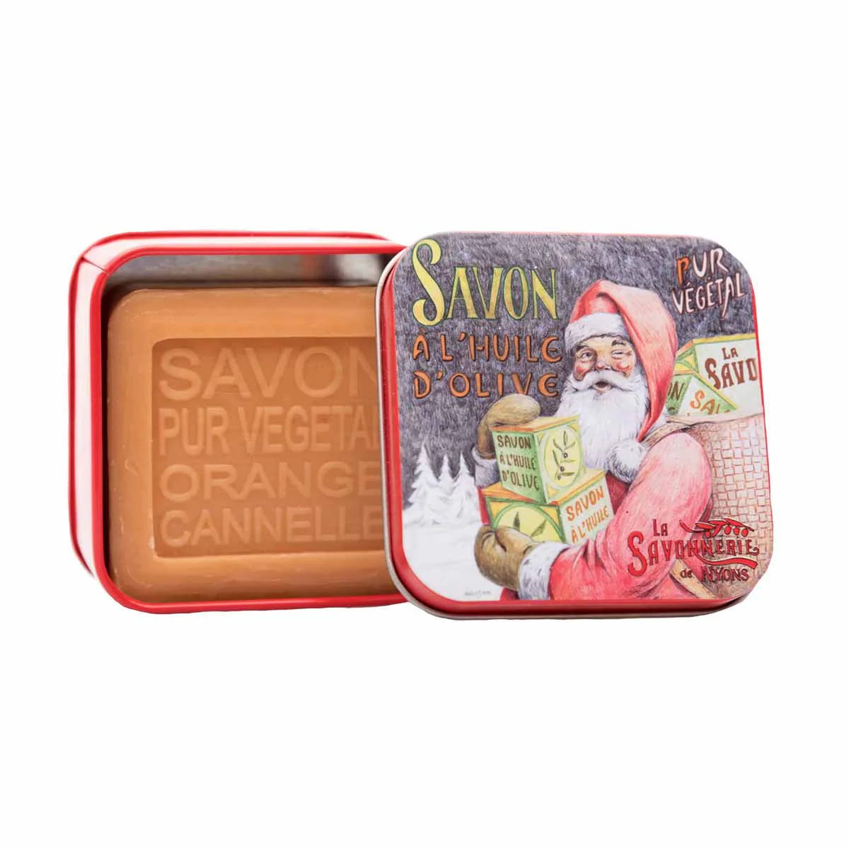 La Savonnerie de Nyons NATALE Scatola di metallo 1 "Babbo Natale" e Sapone 100g - Image 2