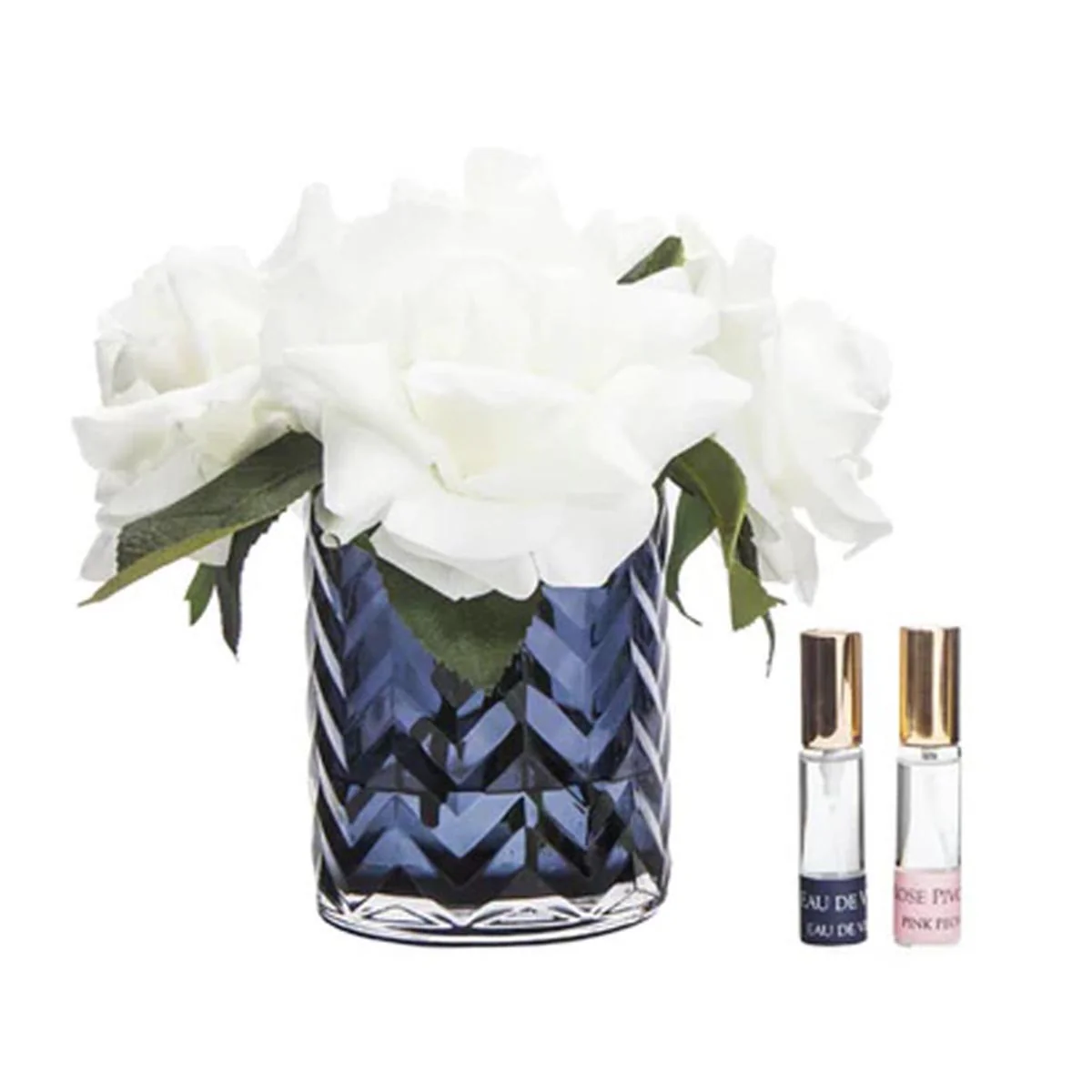 COTE NOIRE 5 ROSE PROFUMATE - FIORE SPINATO BLU - ROSE BIANCHE