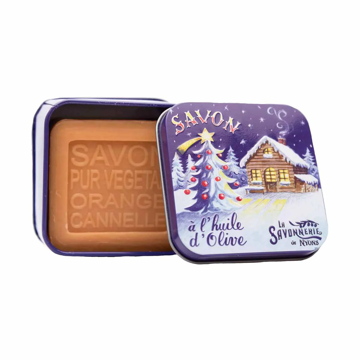 La Savonnerie de Nyons NATALE Metal Box 2 "Chalet" & Sapone 100g - Image 2