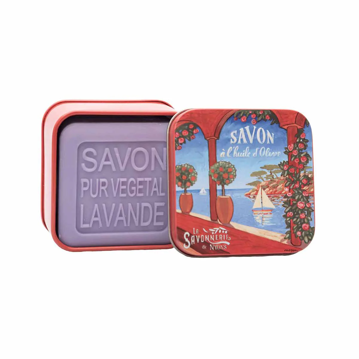 La Savonnerie de Nyons Scatola di metallo "Riviera" & Sapone 100g - Image 2