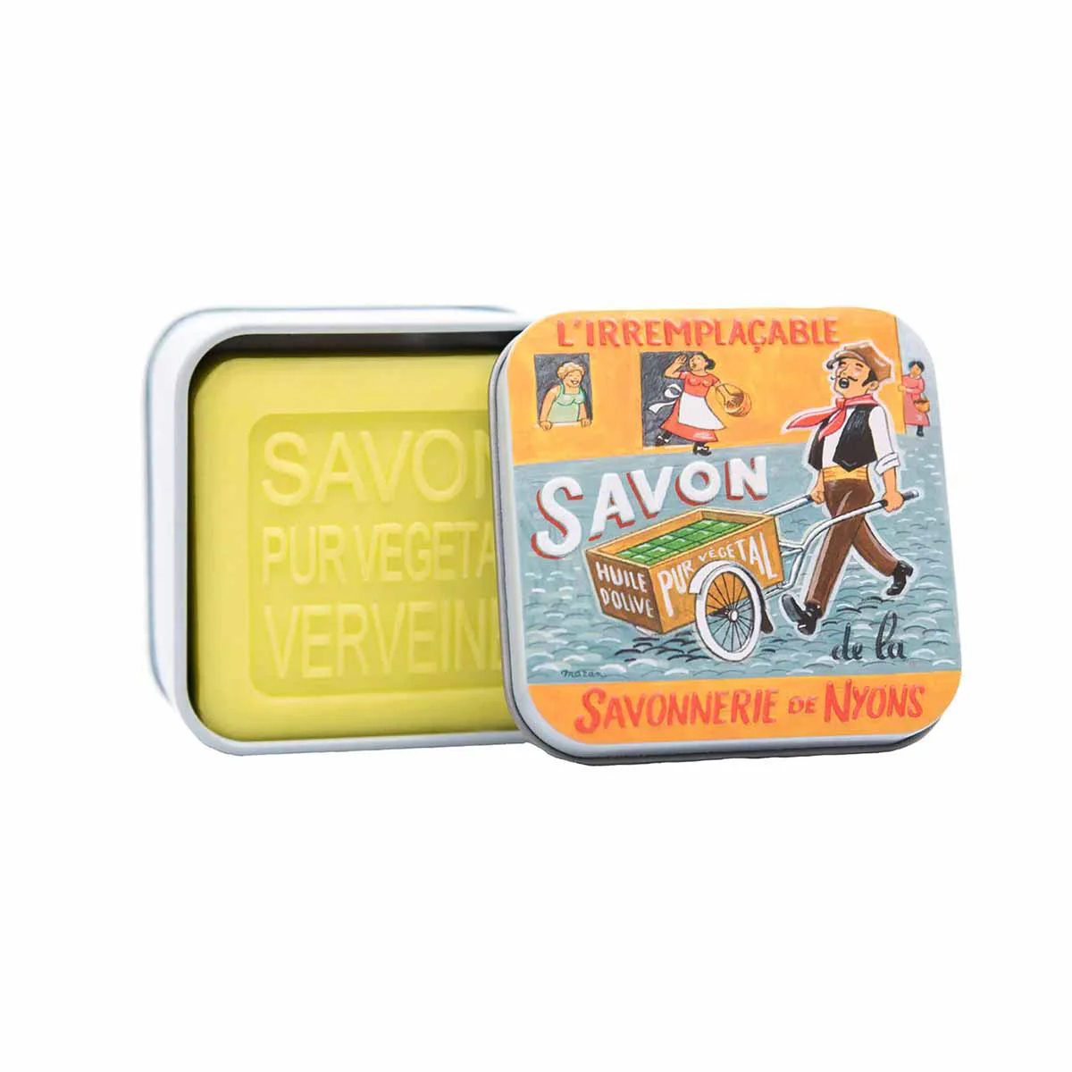 La Savonnerie de Nyons Scatola di metallo e sapone "mercante" 100g - Image 2